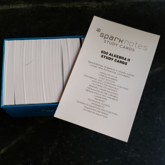 Algebra II Sparknotes Study Cardw - Picture 2 of 3